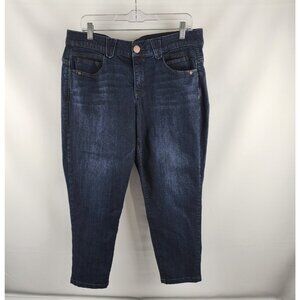 Democracy Womens Ab Solution 16W Blue Cropped Denim (34x24)